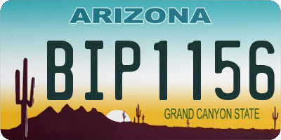 AZ license plate BIP1156