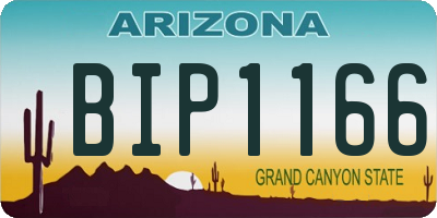 AZ license plate BIP1166