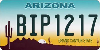 AZ license plate BIP1217