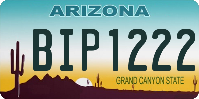 AZ license plate BIP1222