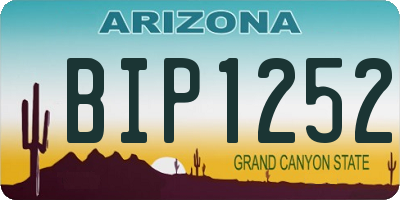 AZ license plate BIP1252