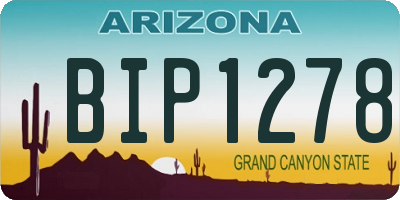 AZ license plate BIP1278
