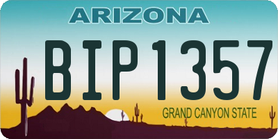 AZ license plate BIP1357