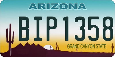 AZ license plate BIP1358