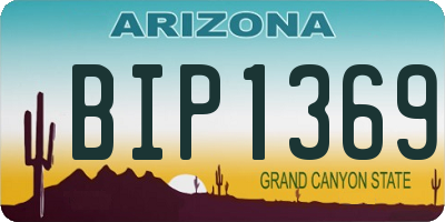 AZ license plate BIP1369
