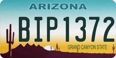 AZ license plate BIP1372