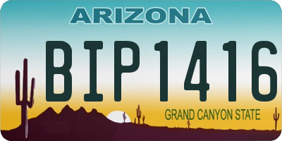 AZ license plate BIP1416