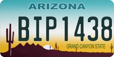 AZ license plate BIP1438