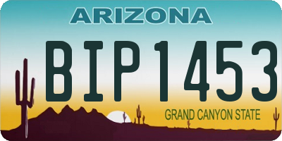 AZ license plate BIP1453
