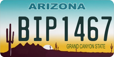 AZ license plate BIP1467