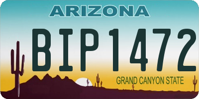 AZ license plate BIP1472