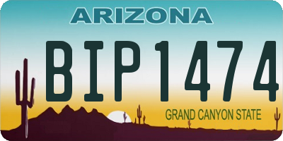 AZ license plate BIP1474