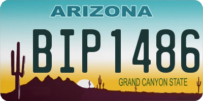 AZ license plate BIP1486