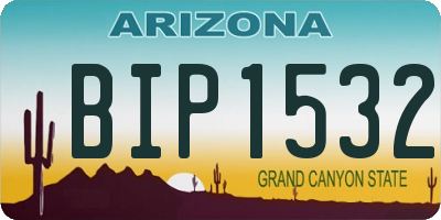 AZ license plate BIP1532