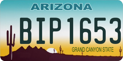 AZ license plate BIP1653