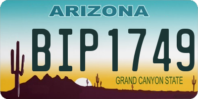 AZ license plate BIP1749