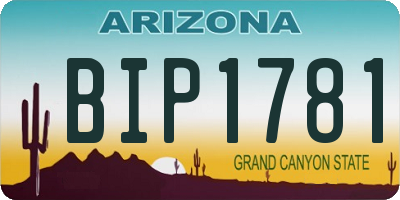 AZ license plate BIP1781