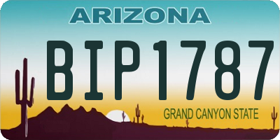 AZ license plate BIP1787