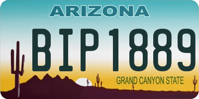 AZ license plate BIP1889