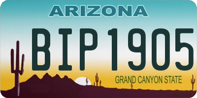 AZ license plate BIP1905