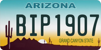AZ license plate BIP1907