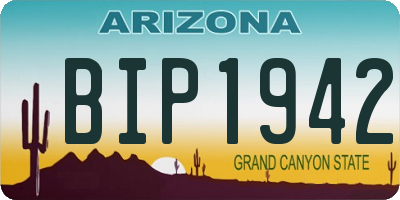 AZ license plate BIP1942