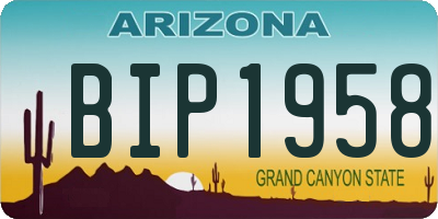 AZ license plate BIP1958
