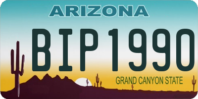 AZ license plate BIP1990