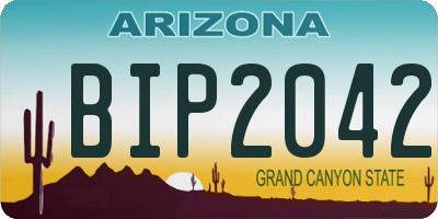 AZ license plate BIP2042
