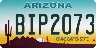 AZ license plate BIP2073