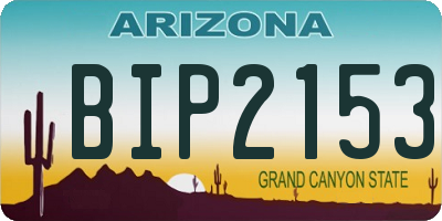 AZ license plate BIP2153
