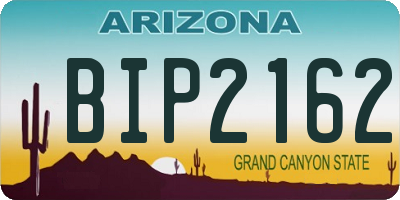 AZ license plate BIP2162