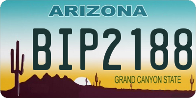 AZ license plate BIP2188
