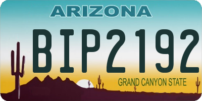 AZ license plate BIP2192