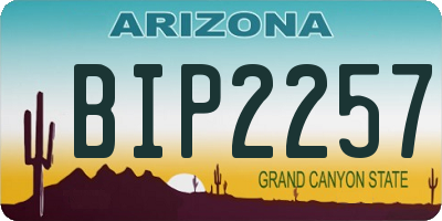 AZ license plate BIP2257