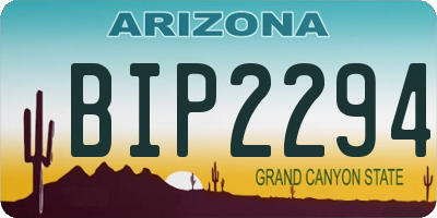 AZ license plate BIP2294