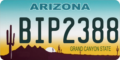 AZ license plate BIP2388