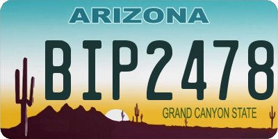 AZ license plate BIP2478