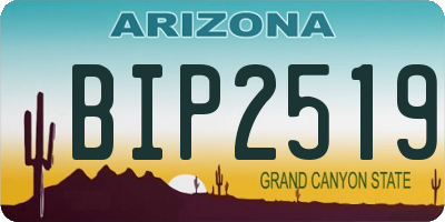 AZ license plate BIP2519