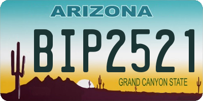 AZ license plate BIP2521