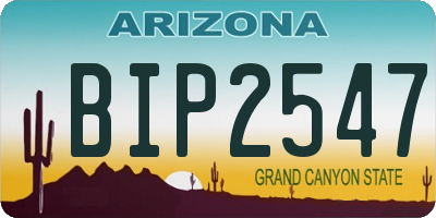AZ license plate BIP2547