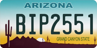 AZ license plate BIP2551