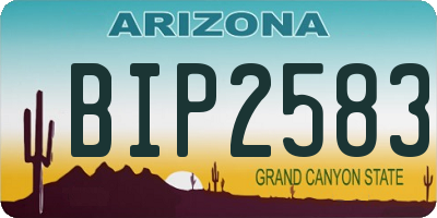 AZ license plate BIP2583