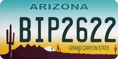 AZ license plate BIP2622