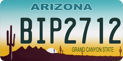 AZ license plate BIP2712