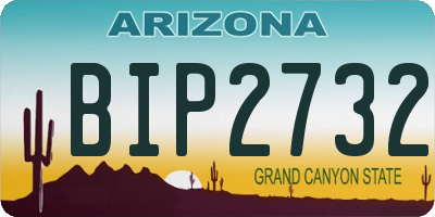 AZ license plate BIP2732