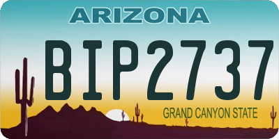 AZ license plate BIP2737