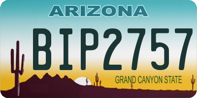AZ license plate BIP2757