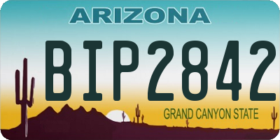 AZ license plate BIP2842