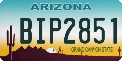AZ license plate BIP2851
